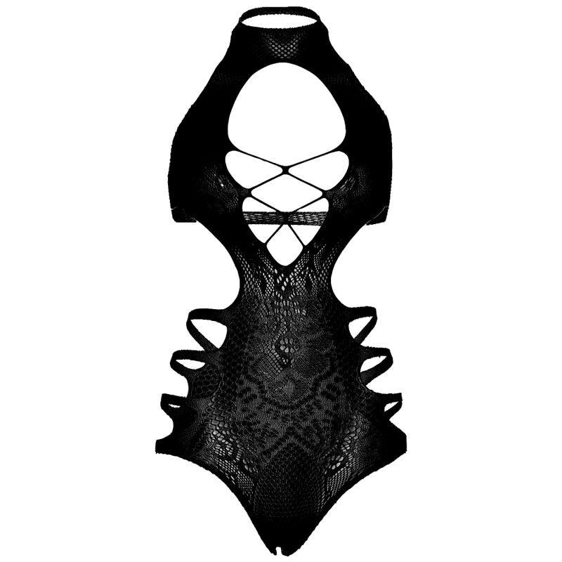 LEG AVENUE CORTE STRAPPY BODYSUIT TAMANHO uNICO PRETO