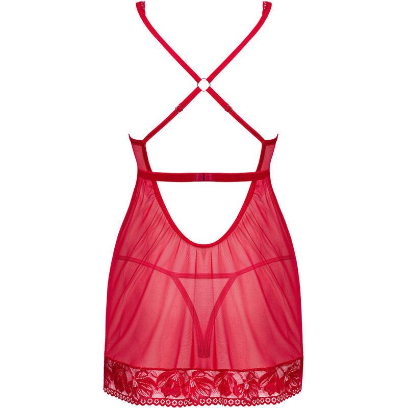 OBSESSIVE LACELOVE BABYDOLL TANGA ROJO XS S