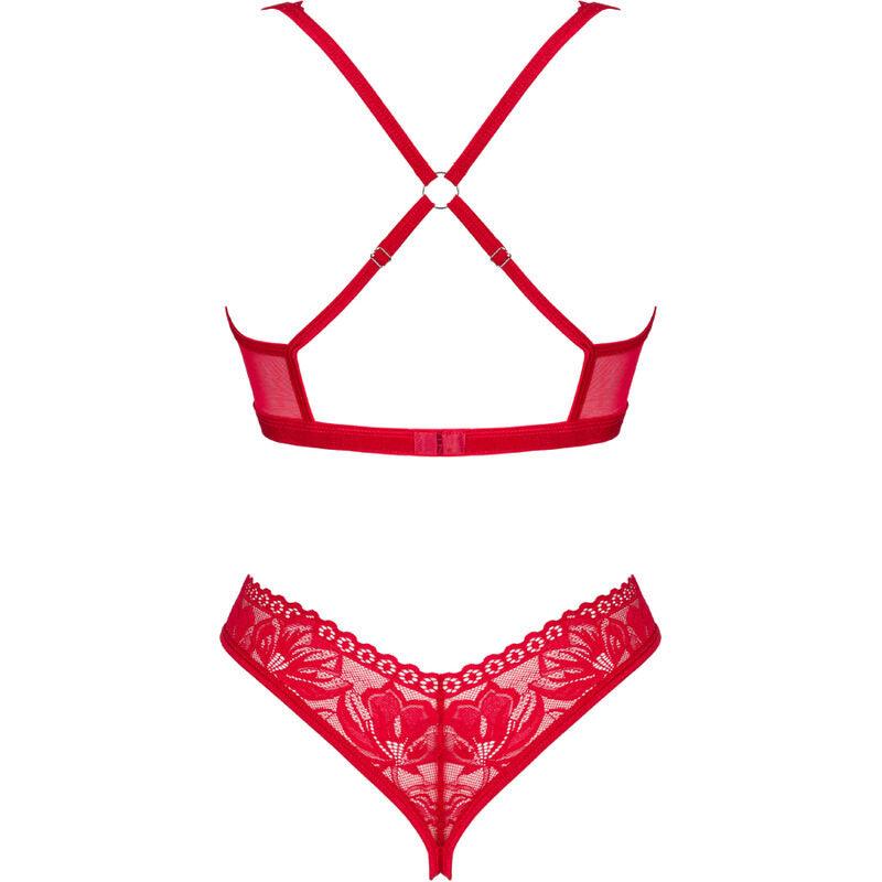 OBSESSIVE CONJUNTO LACELOVE DUAS PEAS CUPLESS VERMELHO XS S