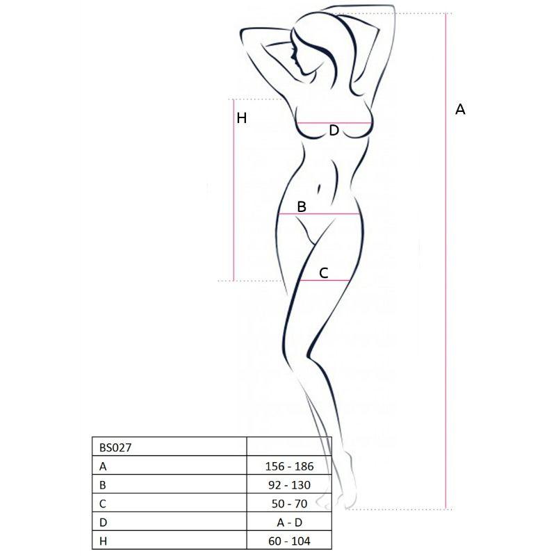 PASSION MULHER BS027 BODYSTOCKING VESTIDO BRANCO ESTILO TAMANHO uNICO