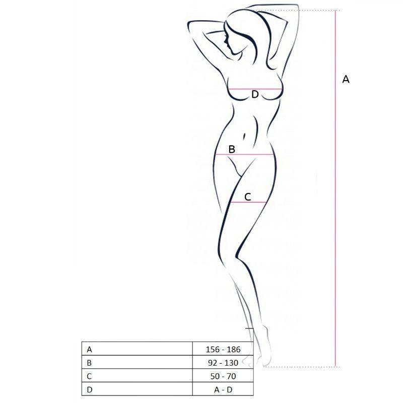 PASSION WOMAN BS047 BODYSTOCK BRANCO TAMANHO uNICO