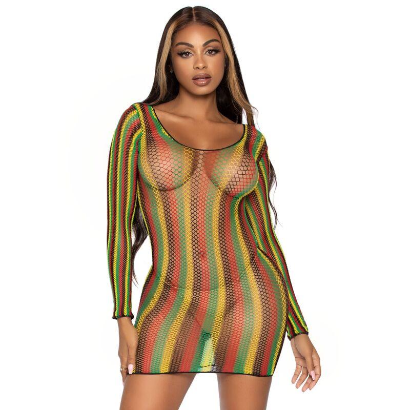 LEG AVENUE RASTA MINI VESTIDO TAMANHO uNICO