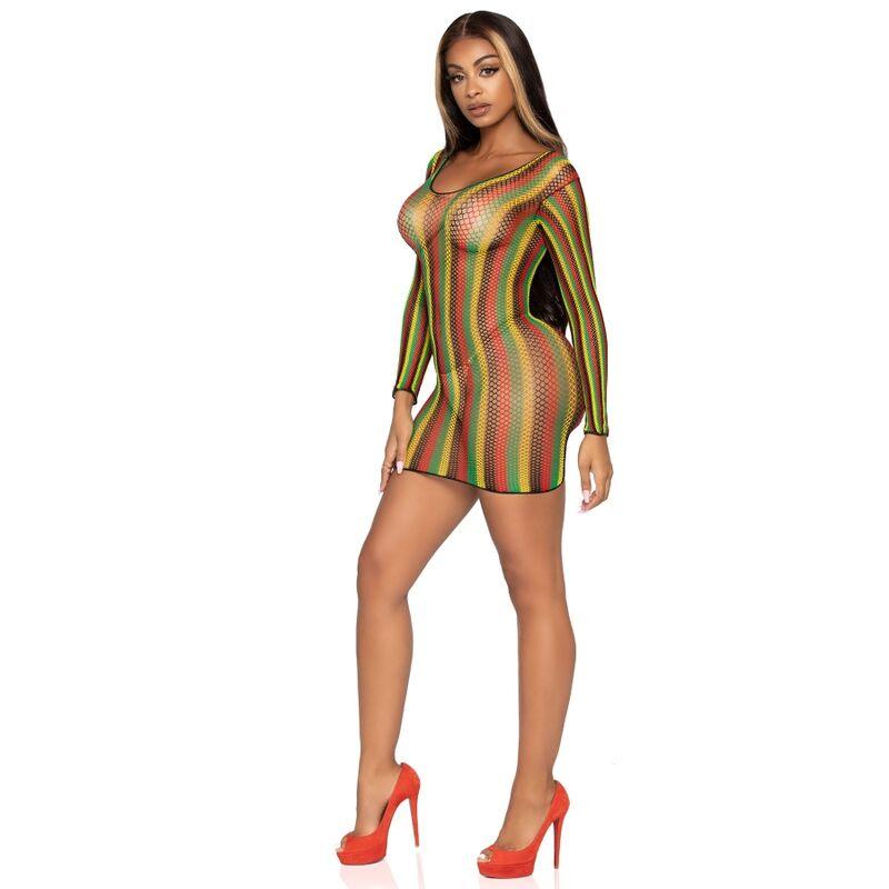 LEG AVENUE RASTA MINI VESTIDO TAMANHO uNICO