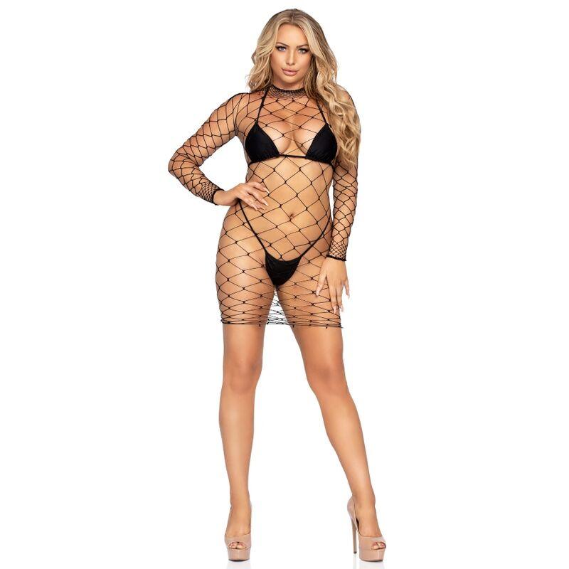 LEG AVENUE FENCE NET MINI VESTIDO TAMANHO uNICO