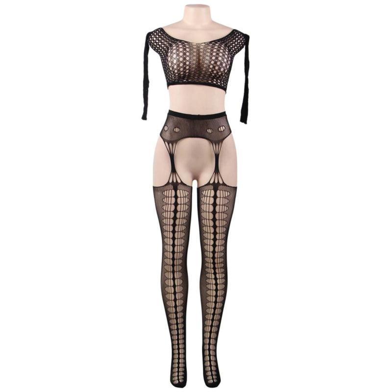 QUEEN LINGERIE BODYSTOCKING TOP MANGA COMPRIDA S L