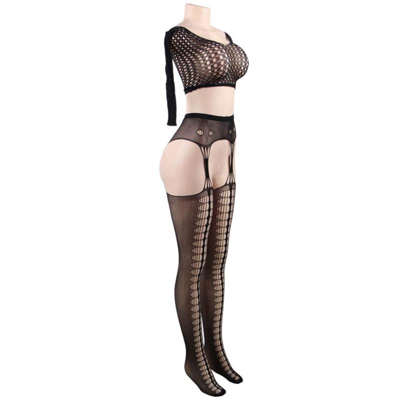 QUEEN LINGERIE BODYSTOCKING TOP MANGA COMPRIDA S L