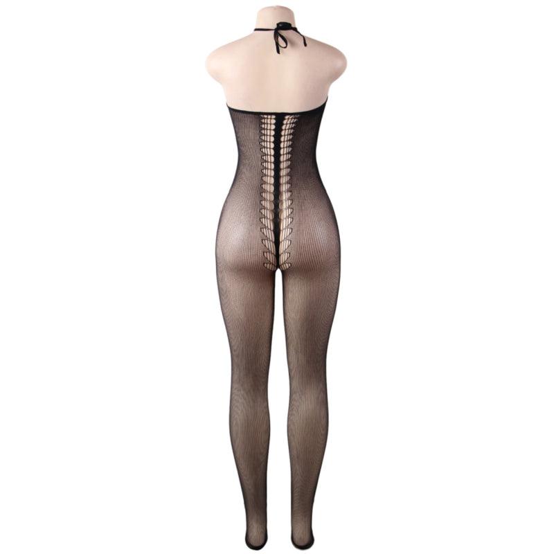 QUEEN LINGERIE HALTER NECK BODYSTOCKING S L