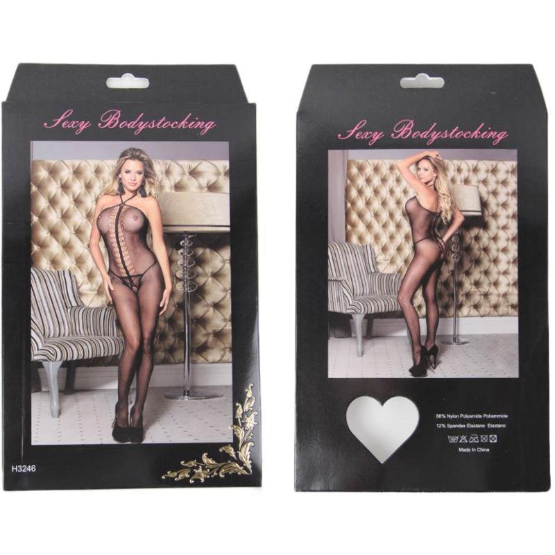 QUEEN LINGERIE HALTER NECK BODYSTOCKING S L