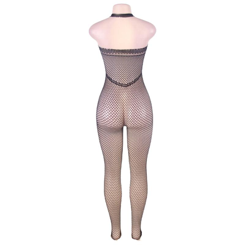 QUEEN LINGERIE HALTER NECK E OPEN BACK BODYSTOCKING S L