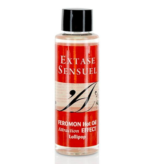 EXTASE SENSUAL oLEO DE MASSAGEM DE EFEITO DE CALOR COM FEROMONAS DE PIRULET 100 ML