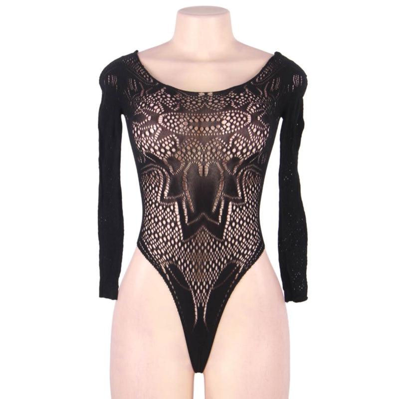 QUEEN LINGERIE TEDDY MANGA COMPRIDA S L