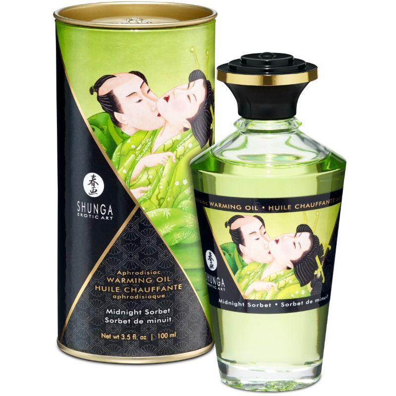 SHUNGA oLEO DE MASSAGEM COM EFEITO CALOR SABOR MIDNIGHT SORBT 100 ML