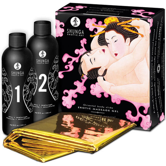 SHUNGA GEL DE MASSAGEM ERoTICA CORPO A CORPO ORIENTAL MORANGOS E CAVA