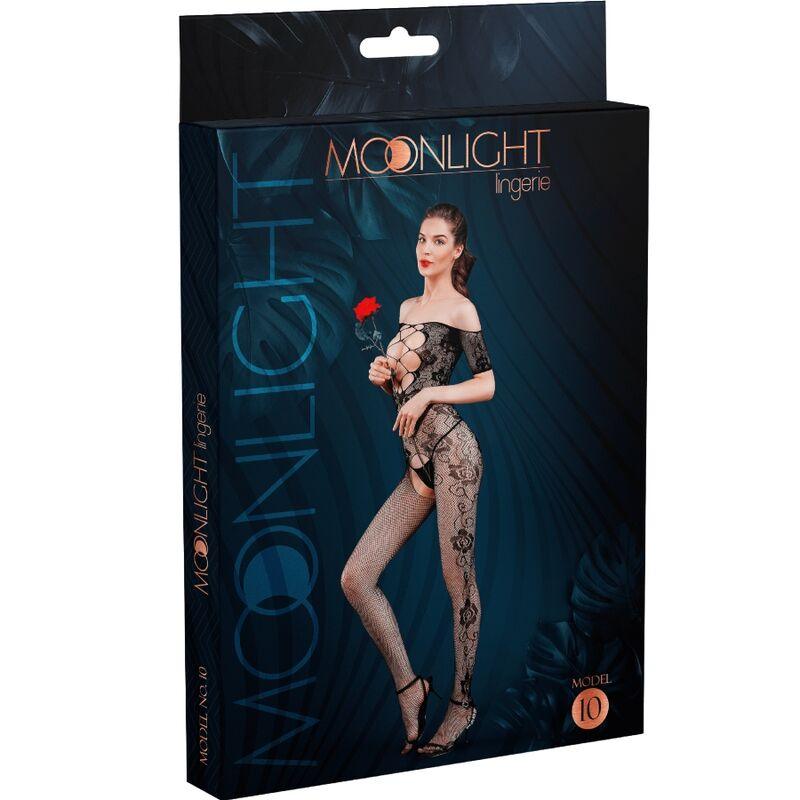 MOONLIGHT MODELO 10 BODYSTOCKING PRETO TAMANHO uNICO