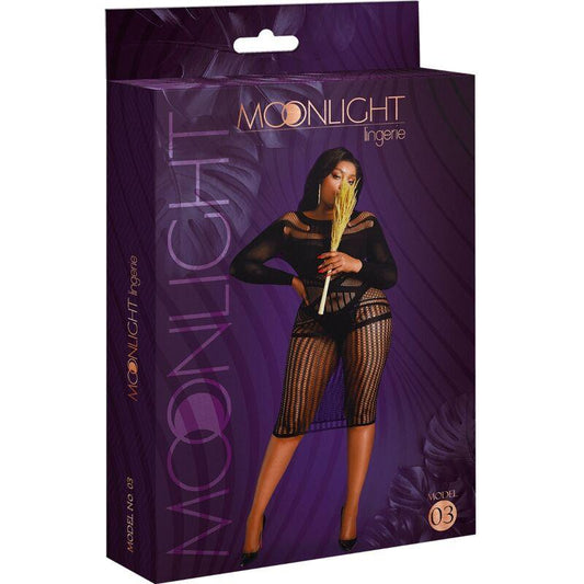 MOONLIGHT VESTIDO MODELO 3 PRETO PLUS SIZE