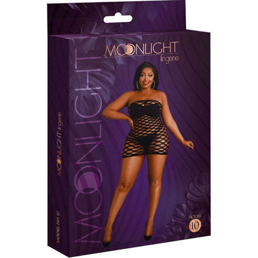 MOONLIGHT VESTIDO MODELO 10 MALHA PRETO PLUS SIZE