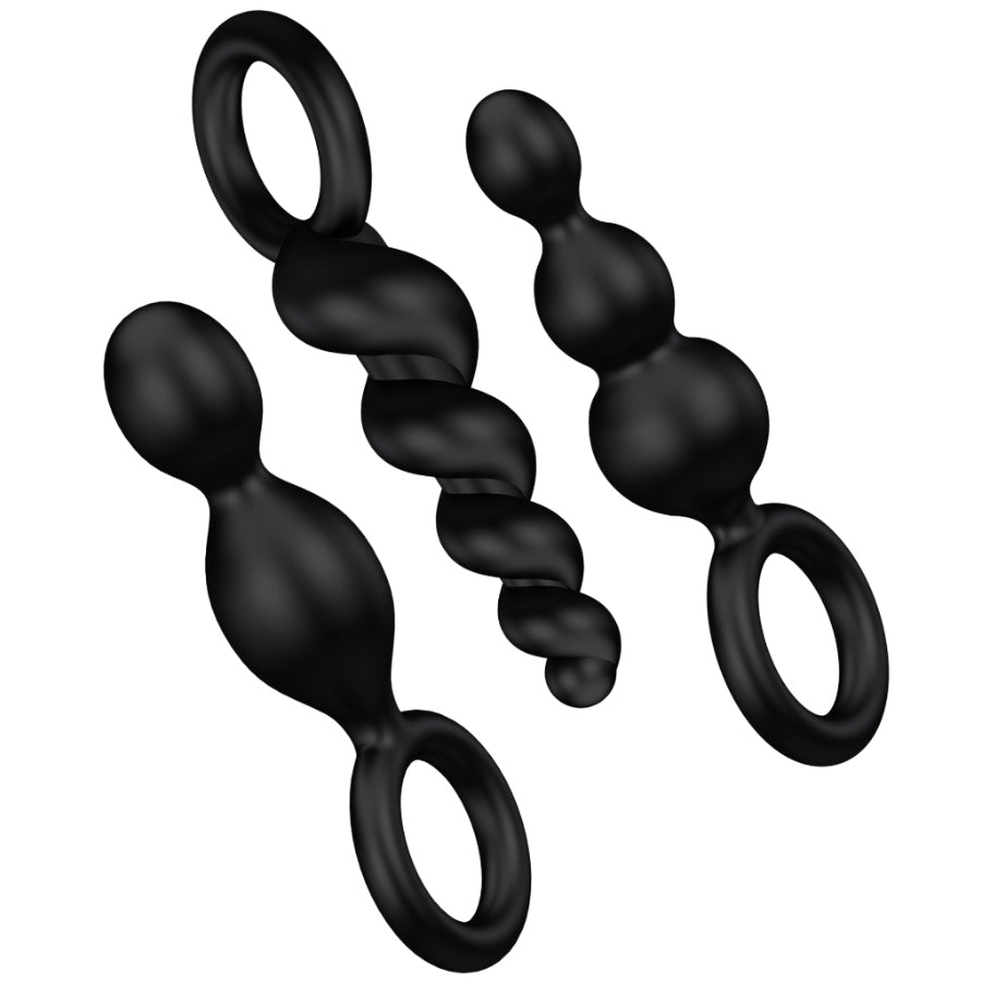 SATISFYER CONJUNTO DE PLUGS ANAIS 3 PCS PRETO