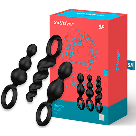 SATISFYER CONJUNTO DE PLUGS ANAIS 3 PCS PRETO