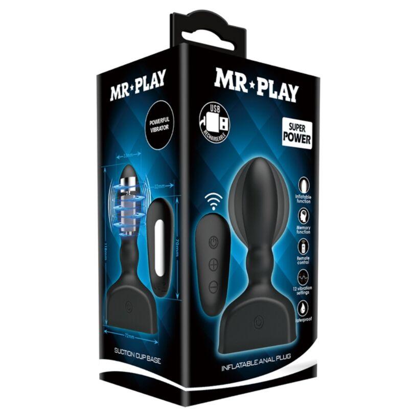 MR PLAY CONTROLE REMOTO DE PLUG ANAL INFLVEL PRETO