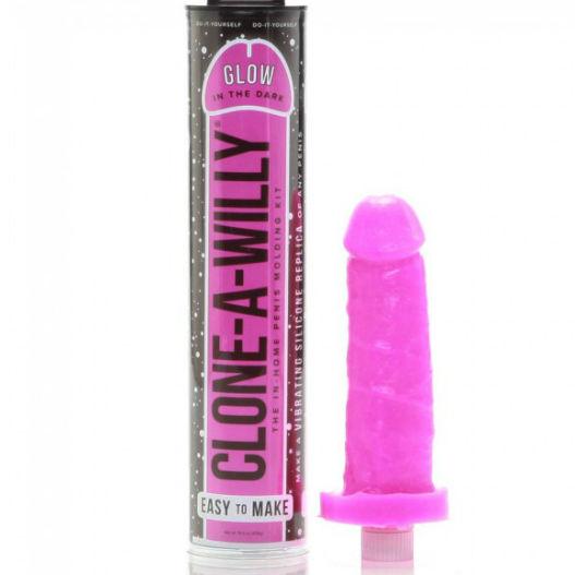 CLONE A WILLY CLONER DE PeNIS ROSA LUMINESCENTE COM VIBRADOR