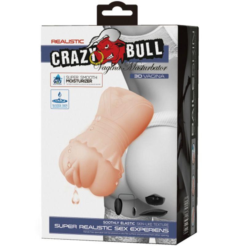 CRAZY BULL MASTURBADOR DE VAGINA DE PELE DE GUA COM BALAS VIBRANTES