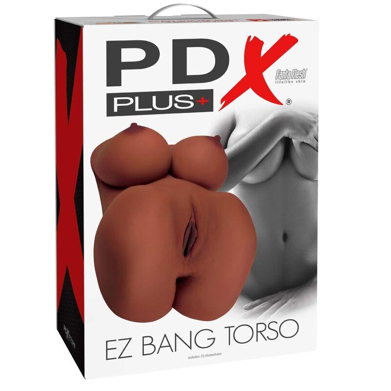 PDX PLUS MASTURBADOR FEMININO REALiSTICO EZ BANG TORSO MARROM