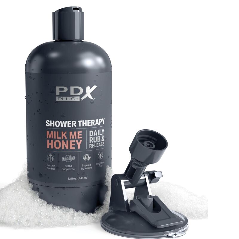 PDX PLUS STROKER MASTURBADOR DISCRETO DESIGN DE GARRAFA MILK ME HONEY CANDY SHAMPOO