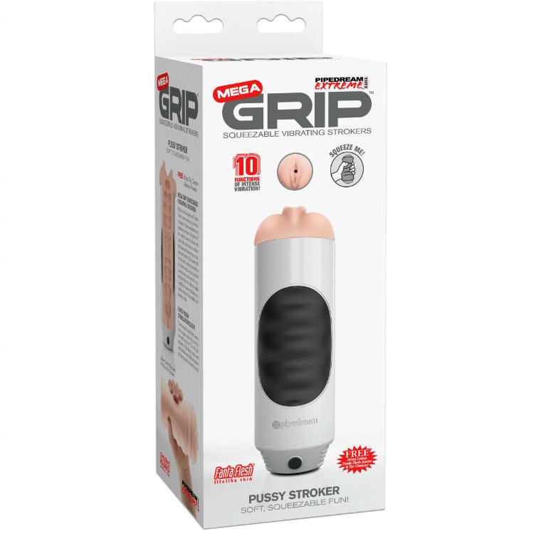 EXTREME TOYZ PIPEDREAM MEGA GRIP VAGINA MASTURBADOR VIBRADOR