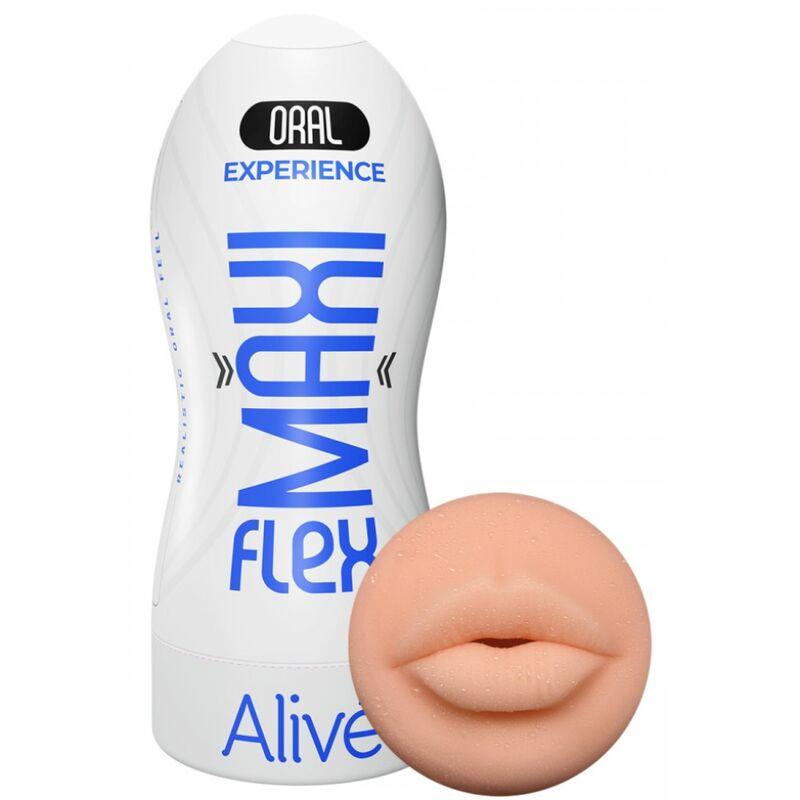 ALIVE MAXI FLEX MASTURBADOR MASCULINO ORAL TAMANHO L