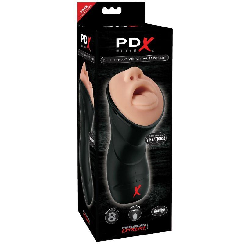 PDX ELITE GARGANTA PROFUNDA VIBRADOR STROKER