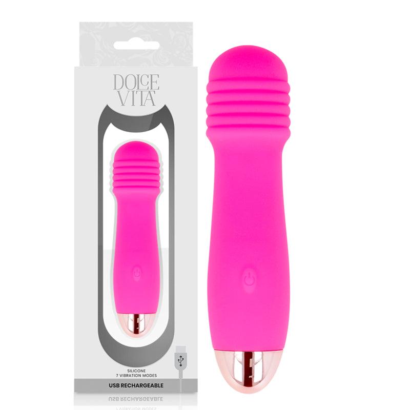 DOLCE VITA VIBRADOR RECARREGaVEL DE TReS VELOCIDADES PINK 7