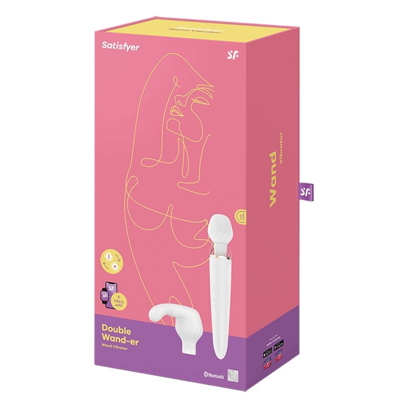 SATISFYER APLICATIVO DOUBLE WANDER BRANCO