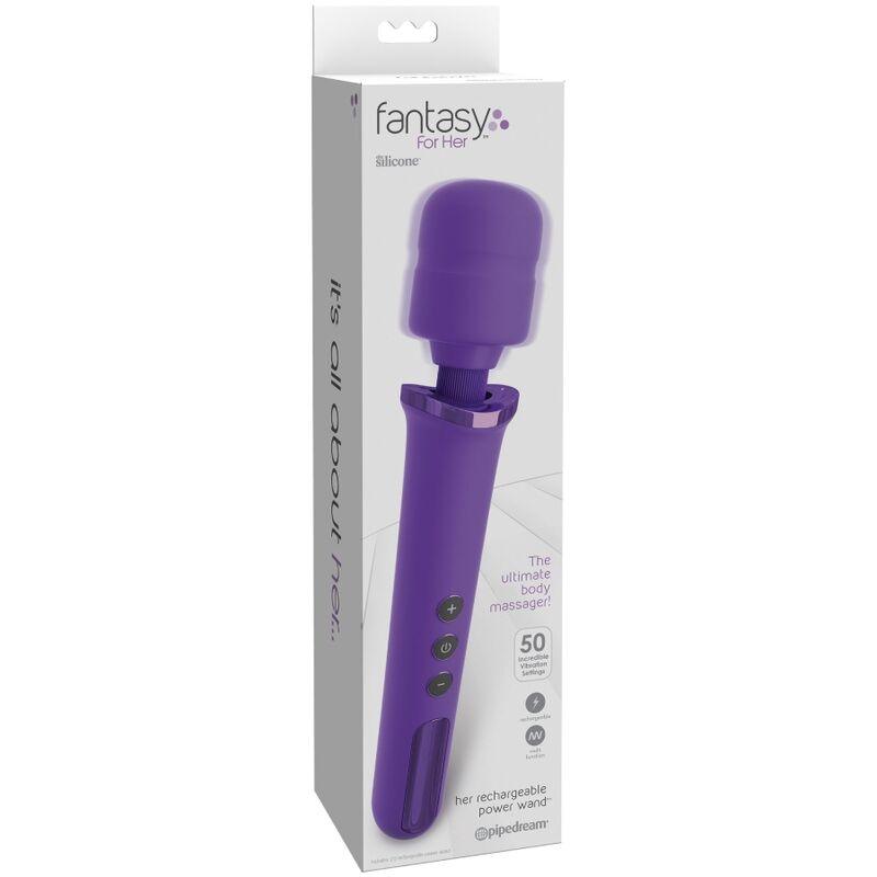 FANTASY FOR HER MASSAGADOR DE VARINHA RECARREGaVEL PARA ELA E VIBRADOR 50 NiVEIS VIOLETA