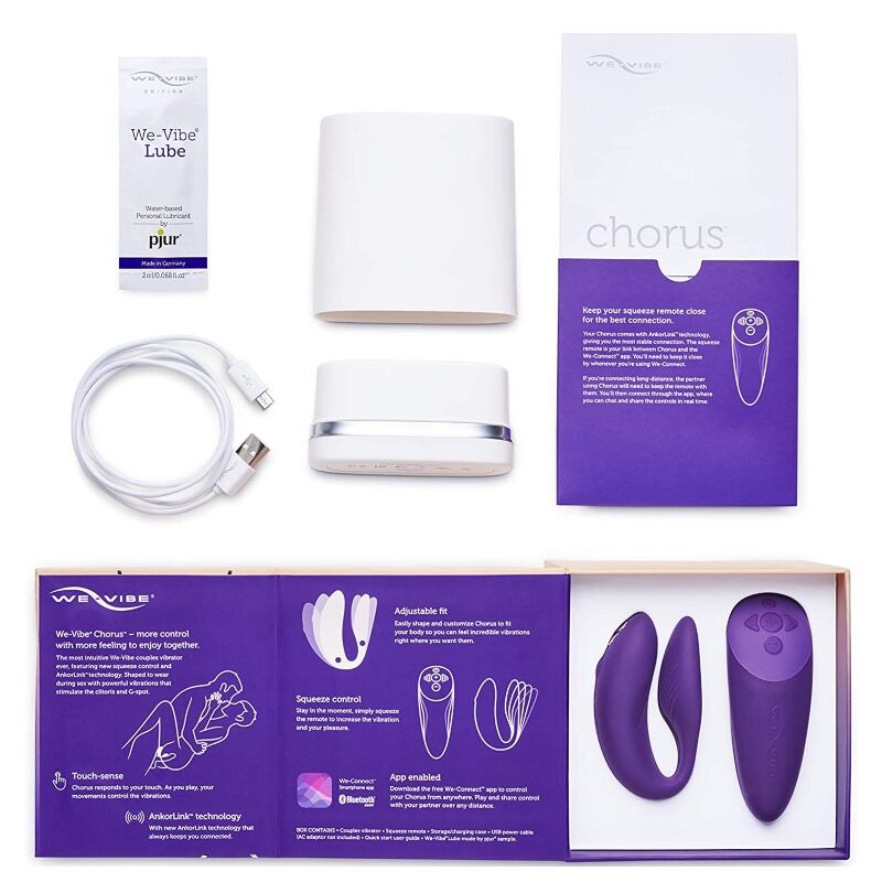 WE VIBE VIBRADOR CHORUS PARA CASAIS COM LILAC SQUEEZE CONTROL