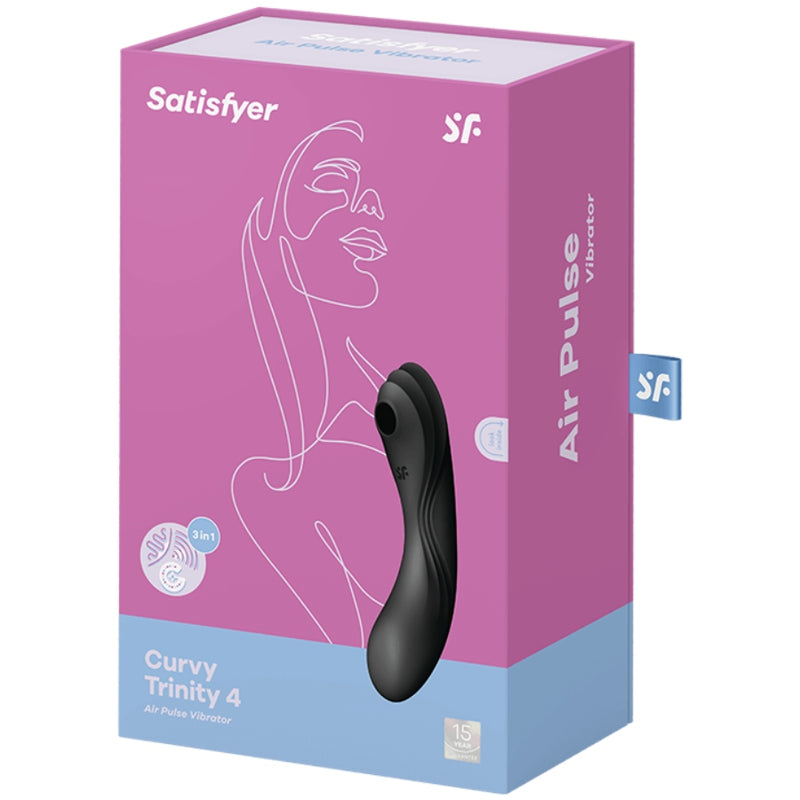 SATISFYER VIBRADOR DE PULSO DE AR CURVY TRINITY 4 PRETO