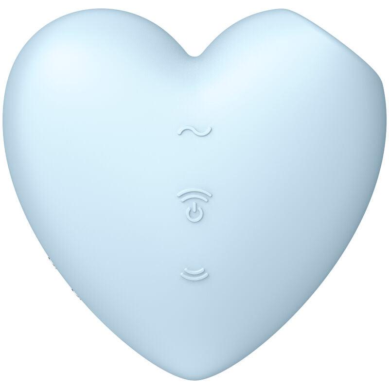 SATISFYER CUTIE HEART ESTIMULADOR Y VIBRADOR AZUL