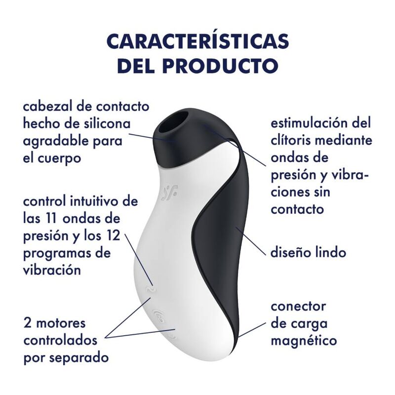 SATISFYER ESTIMULADOR DE PULSO DE AR ORCA VIBRAO