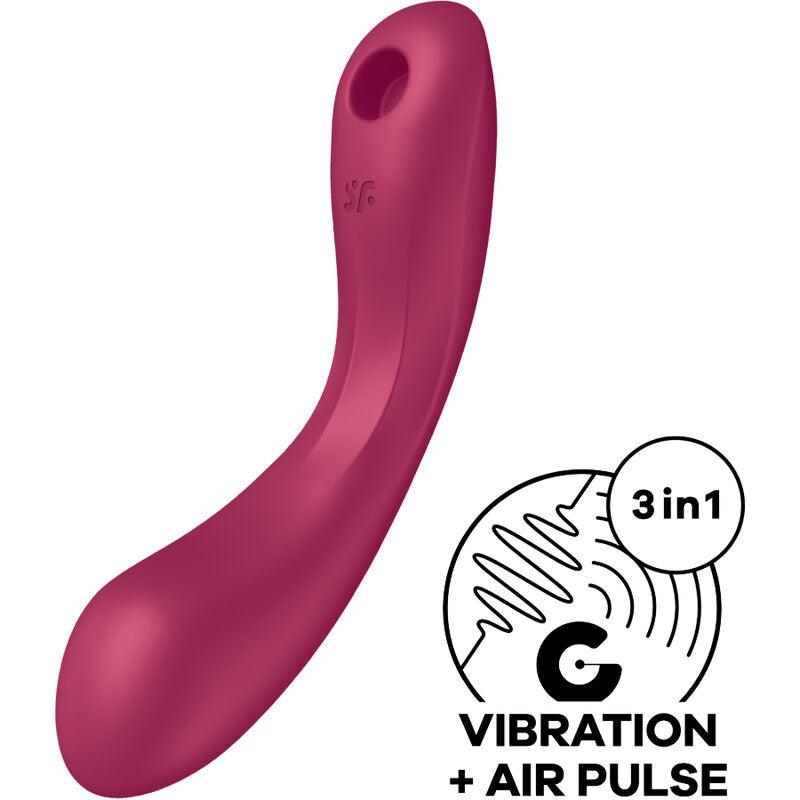 SATISFYER CURVE TRINITY 1 AIR PULSE VIBRATION VERMELHO