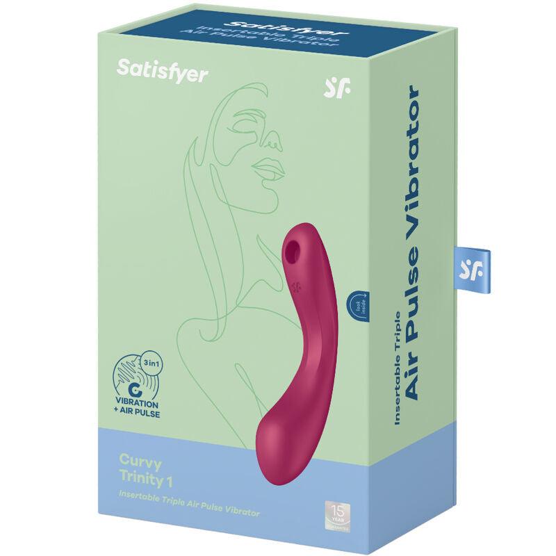 SATISFYER CURVE TRINITY 1 AIR PULSE VIBRATION VERMELHO