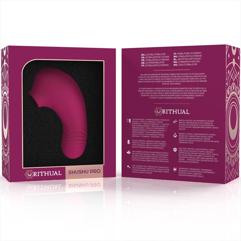 RITHUAL ESTIMULADOR DE CLIToRIS DE BOLSO SHUSHU PRO 2 PODEROSOS MOTORES ORQUiDEA