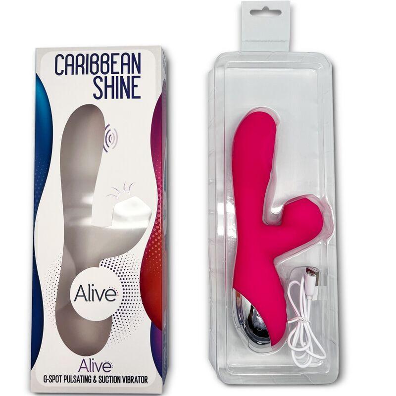 ALIVE VIBRADOR DE BRILHO DO CARIBE E SUCKER FuCSIA