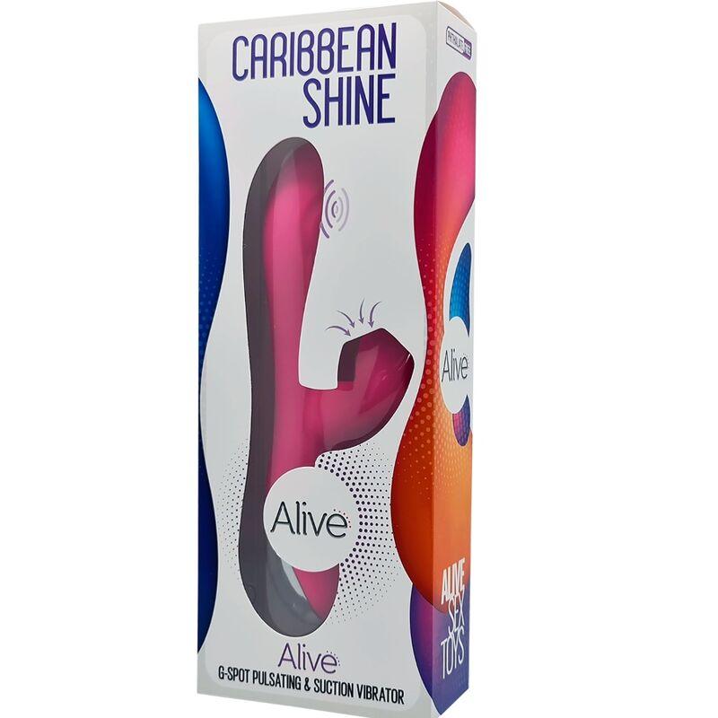 ALIVE VIBRADOR DE BRILHO DO CARIBE E SUCKER FuCSIA