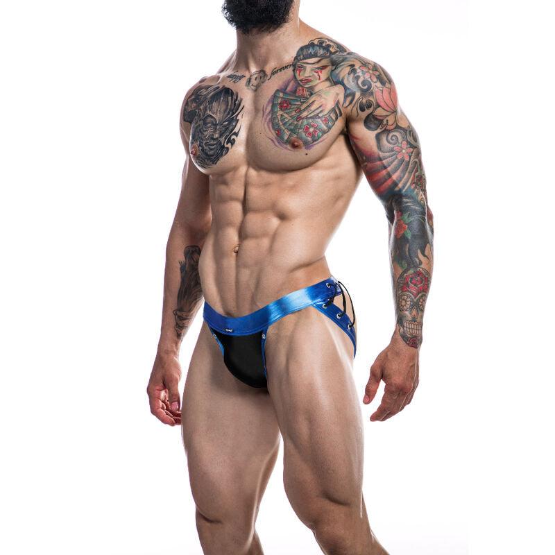 CUT4MEN JOCKSTRAP DESIRE BLUE COURO L