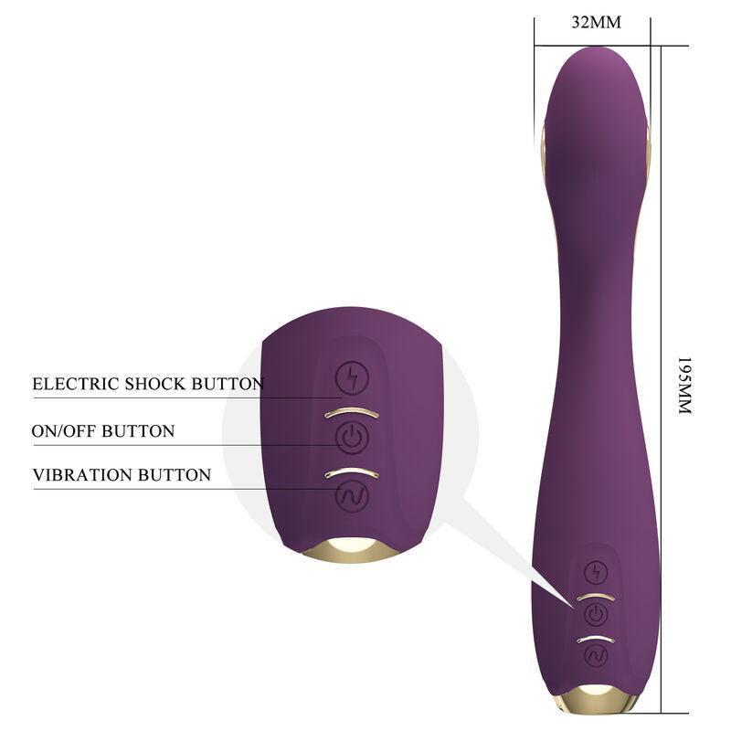 PRETTY LOVE VIBRADOR HECTOR ELECTROSHOCK POR APP CONTROL ROXO