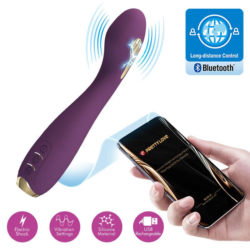 PRETTY LOVE VIBRADOR HECTOR ELECTROSHOCK POR APP CONTROL ROXO