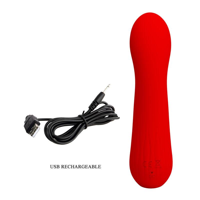 PRETTY LOVE VIBRADOR RECARREGVEL FAUN VERMELHO