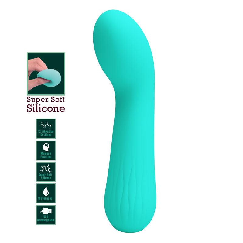 PRETTY LOVE VIBRADOR RECARREGVEL FAUN AQUA VERDE