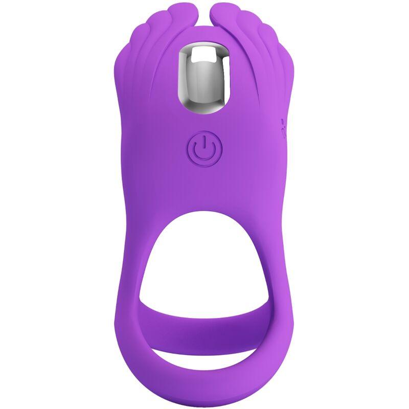 PRETTY LOVE ANEL PARA PeNIS VIBRANTE 7 VIBRAoES SILICONE ROXO