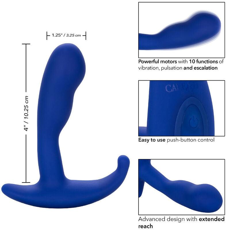 ADMIRAL ESTIMULADOR ANAL CURVO E VIBRADOR AZUL