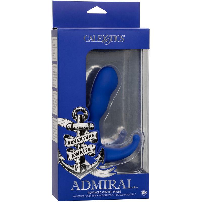 ADMIRAL ESTIMULADOR ANAL CURVO E VIBRADOR AZUL